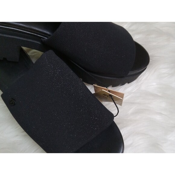 Madden NYC SHOES Womens size 10 black glitter Y2K style block heel New NWT - Picture 4 of 11